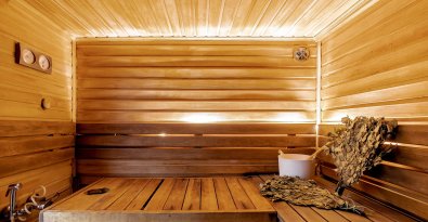 Russian bathhouse on site