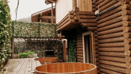 Russian bathhouse in Krasnaya Polyana